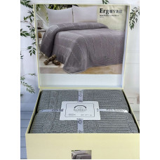 Erguvan gri в'язаний акріловий плед. Romeo Home Туреччина.