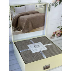 Erguvan koyu kahve в'язаний акріловий плед. Romeo Home Туреччина.