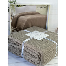 Erguvan koyu kahve в'язаний акріловий плед. Romeo Home Туреччина.
