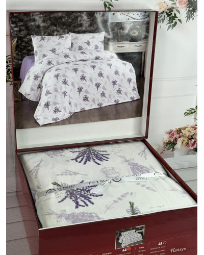 Lavender lila фланелева постіль.  розмір. Romeo Туреччина.