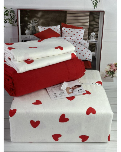 Heart  розмір. Фланелева постільна білизна. Romeo Туреччина.