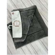 Kvadrat antrasit. Килимки в ванну кімнату 2в1. Pammuks Collection Туреччина