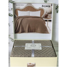 Zeynep koyu kahve в'язаний акріловий плед. Romeo Home Туреччина.
