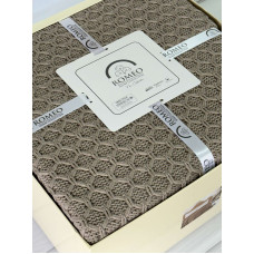 Zeynep koyu kahve в'язаний акріловий плед. Romeo Home Туреччина.