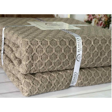 Zeynep koyu kahve в'язаний акріловий плед. Romeo Home Туреччина.