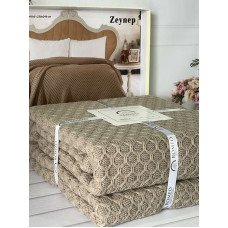 Zeynep koyu kahve в'язаний акріловий плед. Romeo Home Туреччина.