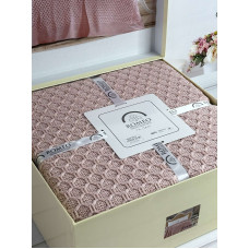 Zeynep persik в'язаний акріловий плед. Romeo Home Туреччина.