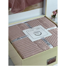 Erguvan persik в'язаний акріловий плед. Romeo Home Туреччина.
