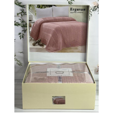 Erguvan persik в'язаний акріловий плед. Romeo Home Туреччина.
