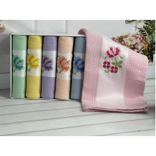 Hamdi renki см., 6 шт/уп. Вафельні кухонні рушники.