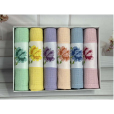 Hamdi renki см., 6 шт/уп. Вафельні кухонні рушники.