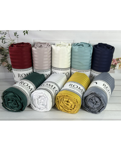 Line Sari см. Простирадло на резинці. Сатин-страйп. Romeo Туреччина.