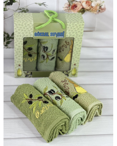 Suvari olive 3в1 Махрові рушники см. Бавовна. Туреччина.