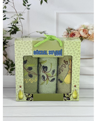 Suvari olive 3в1 Махрові рушники см. Бавовна. Туреччина.