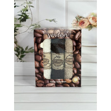 Vevien kofe 3в1 Махрові рушники см. Бавовна. Туреччина.