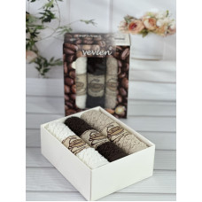 Vevien kofe 3в1 Махрові рушники см. Бавовна. Туреччина.