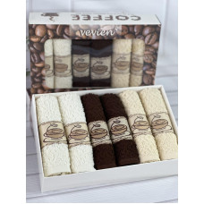 Vevien kofe 6в1 Махрові рушники см. Бавовна. Туреччина.