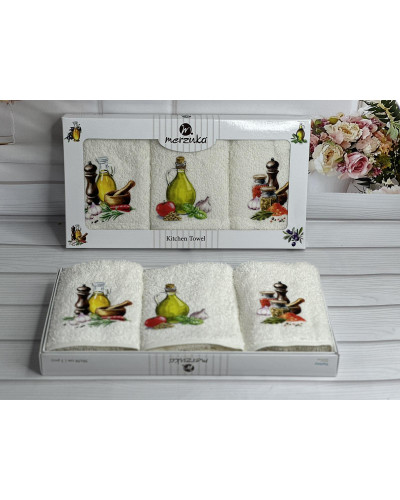 Merzuka olive Махрові рушники см., 3шт.