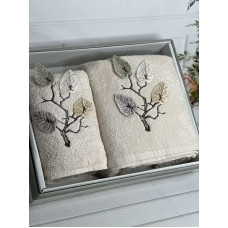 Piante Listik bej 3D 2в1 бавовняні рушники.Туреччина.