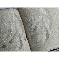 Piante pero bej 3D 2в1 бавовняні рушники.Туреччина.