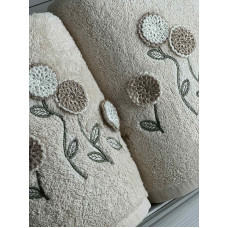 Piante ramaska bej 3D 2в1 бавовняні рушники.Туреччина.