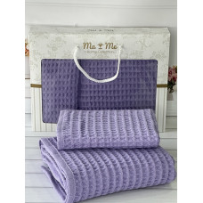 MaMe manhetten lila 2в1 вафельні рушники (баня+обличчя). Туреччина
