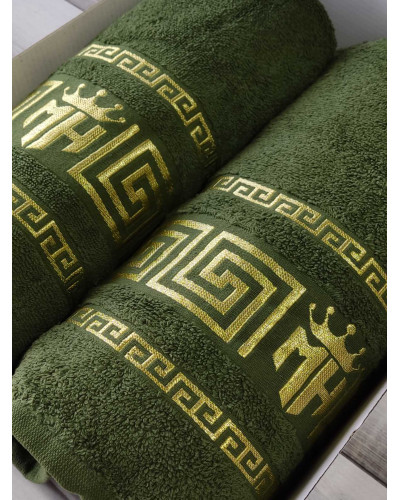 Moz versace yesil 2в1подарунковий набір рушників.