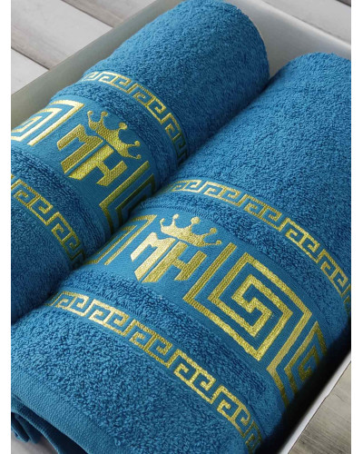 Moz versace blue 2в1подарунковий набір рушників.