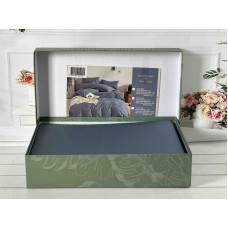 Blue сатинова постільна білизна євро розміру. Word of dream.