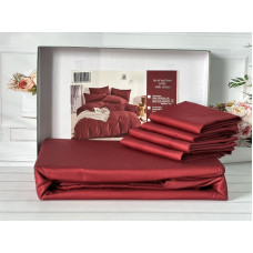 Bordo сатинова постільна білизна євро розміру. Word of dream.