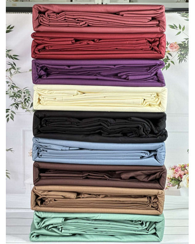 Krem сатинова постільна білизна євро розміру. Word of dream.