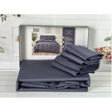 Antrasit сатинова постільна білизна євро розміру. Word of dream.