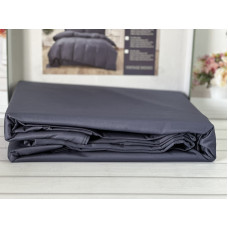 Antrasit сатинова постільна білизна євро розміру. Word of dream.