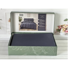 Antrasit сатинова постільна білизна євро розміру. Word of dream.