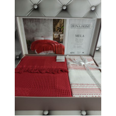 Mela kirmizi Літній набір з вафельним покривалом. Irina Home Туреччина