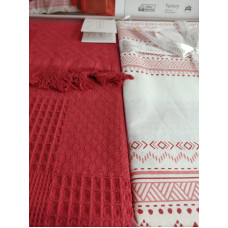 Mela kirmizi Літній набір з вафельним покривалом. Irina Home Туреччина
