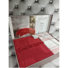 Mela kirmizi Літній набір з вафельним покривалом. Irina Home Туреччина