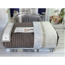 Antrasit Літній набір з Плед машинна в'язка. Romeo home Туреччина