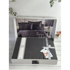 Ramses Grey жаккардова постіль, євро розмір. Romeo home Туреччина.