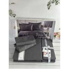 Ramses Grey жаккардова постіль, євро розмір. Romeo home Туреччина.