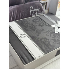 Ramses Grey жаккардова постіль, євро розмір. Romeo home Туреччина.