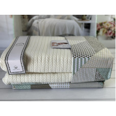 Krem Літній набір з Плед машинна в'язка. Romeo home Туреччина