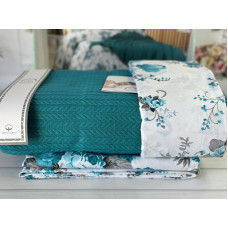 Petrol Літній набір з Плед машинна в'язка. Romeo home Туреччина