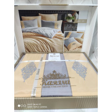 Sari gri постільна білизна з вишивкою.  розмір. Ранфорс. Karina Туреччина.