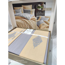 Sari gri постільна білизна з вишивкою.  розмір. Ранфорс. Karina Туреччина.