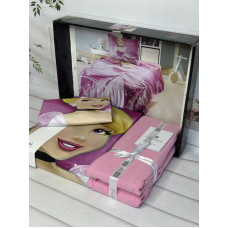 Barbi дитяча полуторна постільна білизна. Ранфорс. Romeo home Туреччина.
