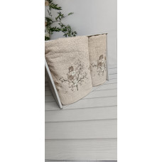 Piante sacura bej 3D 2в1 бавовняні рушники.Туреччина.