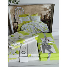 Poplin Sakura yesil постіль з поплин.  розмір. Romeo home Туреччина.