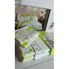 Poplin Sakura yesil постіль з поплин.  розмір. Romeo home Туреччина.