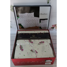 Obsidian євро розміру фланелева постільна білизна. Бавовна. Belizza Туреччина.